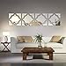 Alrens(TM)20pcs/Set Geometric Art 3D Acrylic Mirror Wall Sticker Home Decor DIY Kitchen Living Room TV Background Decoration