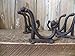 Cast Iron Coat Hat Hooks 3.5 x 2.75 Inches Rustic Brown Antique Style Set of 6