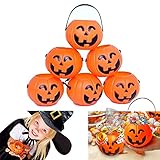 dazzling toys Pumpkin Candy Holder | 12 Mini Trick treat Halloween Candy Buckets | Family Friendly Halloween Candy Holders