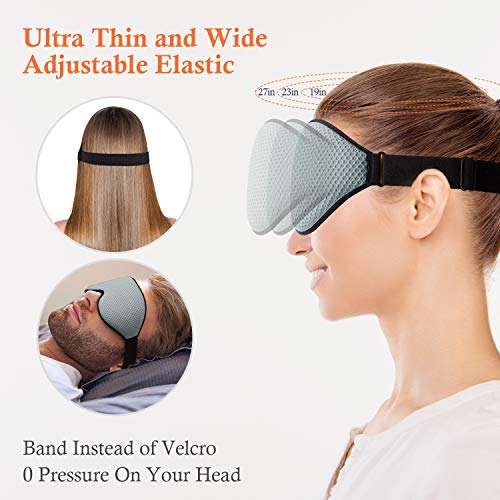 Unimi 3D Sleep Mask, Total Darkness, Mesh Sleep Eye Mask for Women Men