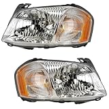 2001-2002-2003-2004 Mazda Tribute Headlight Headlamp Halogen Composite Front Head Lamp Light Pair Set Left Driver AND Right Passenger Side (01 02 03 04)
