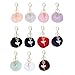 Rabbit Fur Furry Pom Poms Keychain Dancing Angel Car Key Bag Hangs Pendant Chains (Pink)