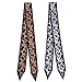 Uainhrt 2pcs Classic Leopard Print Bag Handbag Handle Ribbon Scarf Hair Head Band Neck Scarf Neckerchief Scarf Fashion Gifts