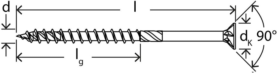 fischer 670422 FPF Power-Fast II 5.0 x 60mm Chipboard Wood Screws, Countersunk Head with Phillips, Partial Thread - Image 5