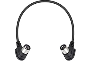 Poyiccot 8 PIN DIN Male Plug Cable 1.5ft, 90 Degree Angled Large 8 PIN DIN Male to Male Speaker Audio Cord Wire MIDI Cable Compatible with B&O PowerLink Beo-Lab Devices