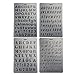 Bilipala Plastic Number and Letter Stencils Templates Set for Painting and Crafts, Set of 4