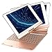 iEGrow F180 Rose Gold Case with Keyboard, 7 Colors Adjustment Backlit and Breathing Light Keyboard with 360 Degree Rotatable Cover for iPad 6th/iPad 5th Generation/Pro 9.7/Air 2/Air