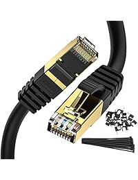 Cable Cat 8., negro, paquete de 1