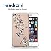 Hundromi Clear Translucent Hard Back with Floral Butterfly Plastic Bumper Case with for iPhone 6 / 6S(4.7-inch)