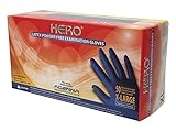 Adenna Hero 14 mil Latex Powder Free Exam Gloves (Blue, X-Large) Box of 50