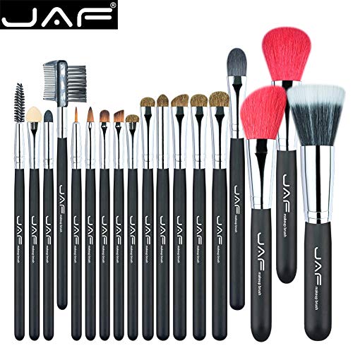 JAF 18 Pcs Make Up Brush Set Natural Super Soft Red Goat Hair & Pony Horse Hair Studio Beauty Artist Makeup Brushes J1813AY-B