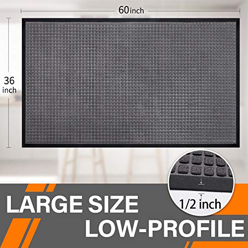 image for Mibao Low Profile Shoe Scraper Doormat Indoor Outdoor Floor Mat Entran