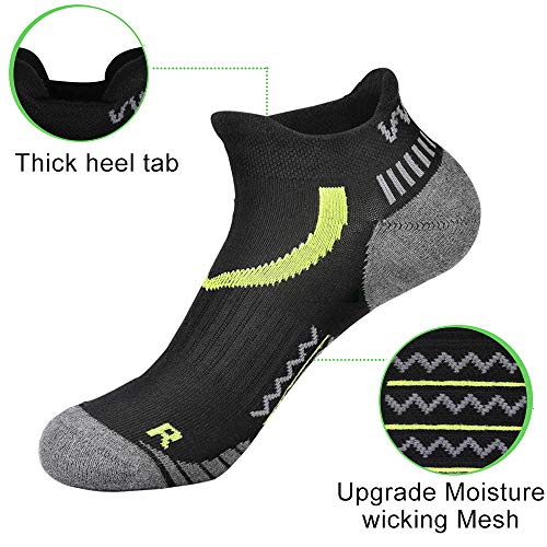 VWELL Athletic Running Socks for Men Women Thick Cushion Sports Ankle Socks