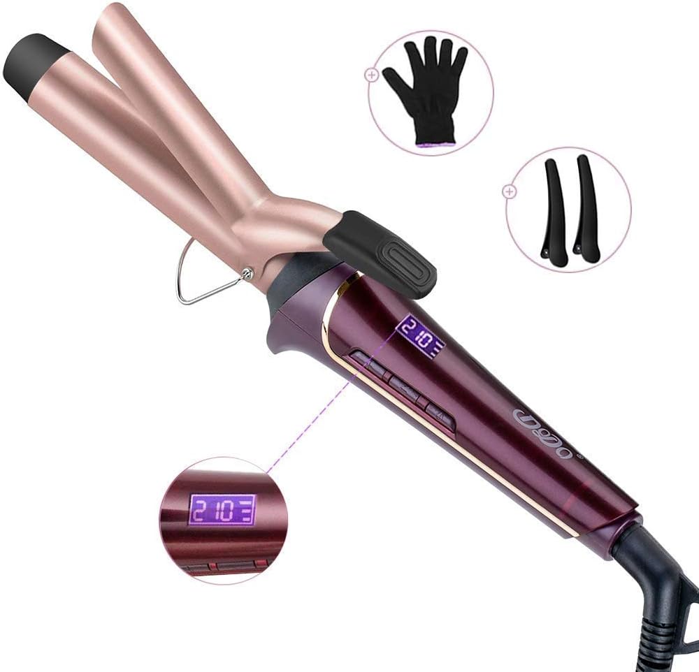 Hair Curler, 25mm Ceramic Tourmaline Curling Iron and