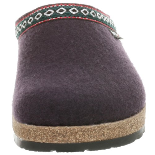 Haflinger GZ Classic Grizzly Clog, Eggplant, 4 M US