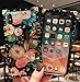 for iPhone Xs Max 6.5”case,BabeMallPremium Flower Retro Color Blu - ray Scratch Proof Square PU Leather Protective Corner Back Cover Case (Flower1)