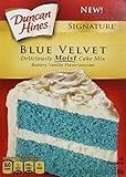 Duncan Hines, Signature, Blue Velvet Buttery Vanilla Flavor Cake Mix, 16.5oz Box (Pack of 3)
