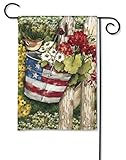 BreezeArt Patriotic Pail Garden Flag 32039