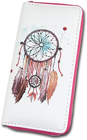 Women's Zipper Around Wallets - 12 Slots Card Holder Leather Print Cartoon for Teenage Girls