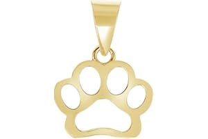 Takar 14K Gold Dainty Dog Paw Print Pendant, Paw Yellow Gold Charms, Tiny Dog Paw Pendant, Gift for Dog Pet Lover, Animal Gold Jewelry for Men and Women Christmas Gift Made in USA