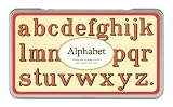 Cavallini Rubber Stamps Alphabet (Lowercase), Assorted with Ink Pad
