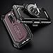 E LV Croco Series for Samsung Galaxy S9 Plus Holster Belt Clip Rugged Case - Curved Glass Screen Protector and Kickstand for Samsung Galaxy S9 Plus (Burgundy)