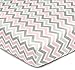 American Baby Company 100% Natural Cotton Percale Fitted Crib Sheet for Standard Crib and Toddler Mattresses, Pink Zigzag, Soft Breathable, Boys and Girls