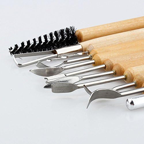 Obula(TM) Paint Carving New 11pcs/set Wood Metal 11Pcs Modeling Foam Art Assorted Crafts Pottery Clay Sculpture Tools Set