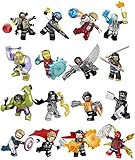 16 Pieces Minifigures Super Heroes Set Building Blocks Action Figures Toy, Kids Gift 0303