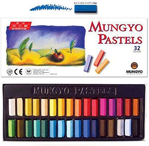 Non Toxic Soft Pastel Set - Assorted Colors Square Chalk (Set of 32)