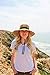 Amber Hiking Hat Women with Chin Strap Tan Large Head Hat for Women Packable