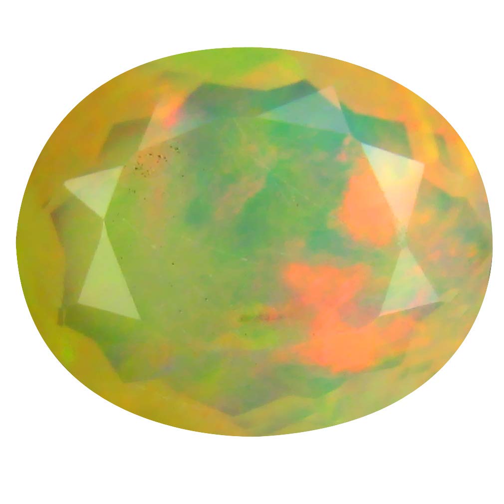 2.22 ct Oval Cut (11 x 9 mm) Un-Heated Transparent Quality Ethiopian Welo Rainbow Opal Natural Loose Gemstone