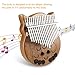 Owl Kalimba Thumb Piano 17 Keys Thumb Instrument with Number Sticker, Tuning Hammer, Protective Box and Cleanning Cloth