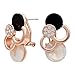 Kemstone Rose Gold Crystal Accented Sea Shell Stud Earrings Women Birthday Gift Jewelry