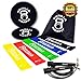 Home Workout Kit Resistance Loop Bands and Exercise Sliders Set with Bonus Jump Rope 2 Gliding Disks Core Sliders 5 Exercise Resistance Bands 1 Metal Bearings Speed Rope E-Book Included