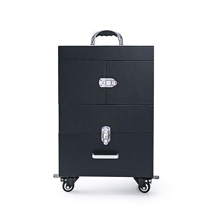 Mobile Makeup Trolley Train Case Lockable Cosmetic Barber Luggage