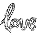 30 inch Silver ’LOVE’ hand written style LETTER FOIL BALLOON (Silver)