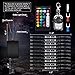 AMBOTHER 10Pcs Motorcycle LED Light Kit Strips Dual IR/RF Remote Controller Multi-Color Accent Glow Neon Lights Lamp Flexible for Harley Davidson Honda Kawasaki Suzuki Ducati Polaris KTM (Clear Stock)