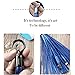 nkomax Lightning to USB Keychain Cable Leather Tassel with 7-Inch 2.4 Amp Lightning ChargeSync Cable for iPhone, iPad (Black Blue)