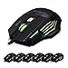 DLAND Professional LED Optical 7200 DPI 7 Button USB Wired Gaming Mouse for Pro Game Notebook, PC, Laptop, Computer, Black