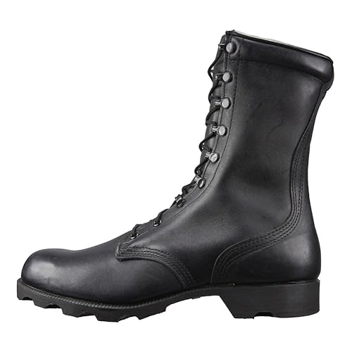 ALTAMA Mens All Leather Combat Boot/NBN, Color: Black, Size: 8