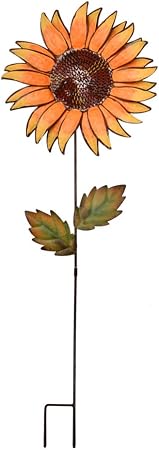 Yellow Sunflower Kilipes Sunflower Decorative Stake Garden Ornaments Decorations For Indoor Outdoor Yard Patio Plant Pot Flower Bed Decorative Garden Stakes Outdoor Decor