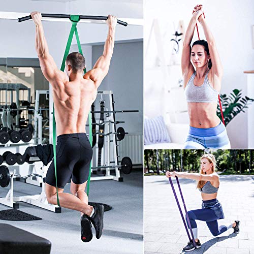 ASIMAN Resistance Band Workout Bands Pull Up Assist Bands Exercises for Fitness, Stretching, Pilates Bands, Resistance Training for Men and Women Fitness