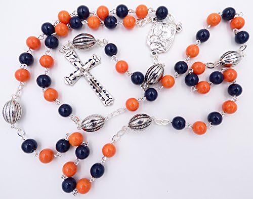 AUBURN UNIVERSITY TIGERS CATHOLIC ROSARY BEADS