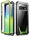 Poetic Galaxy S10 Plus Rugged Clear Case, Full-Body Hybrid Bumper Cover, Support Wireless Charging, Without Built-in-Screen Protector, Guardian Series, Case for Samsung Galaxy S10 Plus 2019, Green