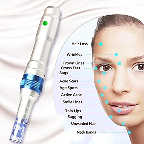 Dr.pen Ultima A6 Portable USB Rechargeable Scars, Acne Pox Pit, Spots, Wrinkles Removal Pen - For SPA Beauty Treatment Skin Care, Anti Wrinkle, Anti Aging (1 Pen+25pcs x12 Bayonet Slot)