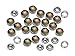 CRAFTMEMORE 20 Sets 12mm Pearl Snaps Fasteners Pearl-Like Prong Snap Button for Western Shirt Clothes Popper Studs - Silver Brass Rim Setting (12 mm, Brown Marble)