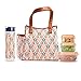 Fit & Fresh Westerly Insulated Lunch Bag Kit with Matching Bottle and Containers, Peach Teardrop Waves