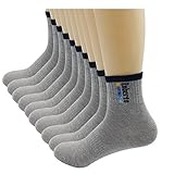 Koreatrends Men's Wide Comfort Gray 10 Pack Ankle Socks