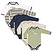 Luvable Friends Unisex Baby Cotton Long-Sleeve Bodysuits, Dinosaur, 6-9 Months